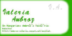 valeria ambroz business card